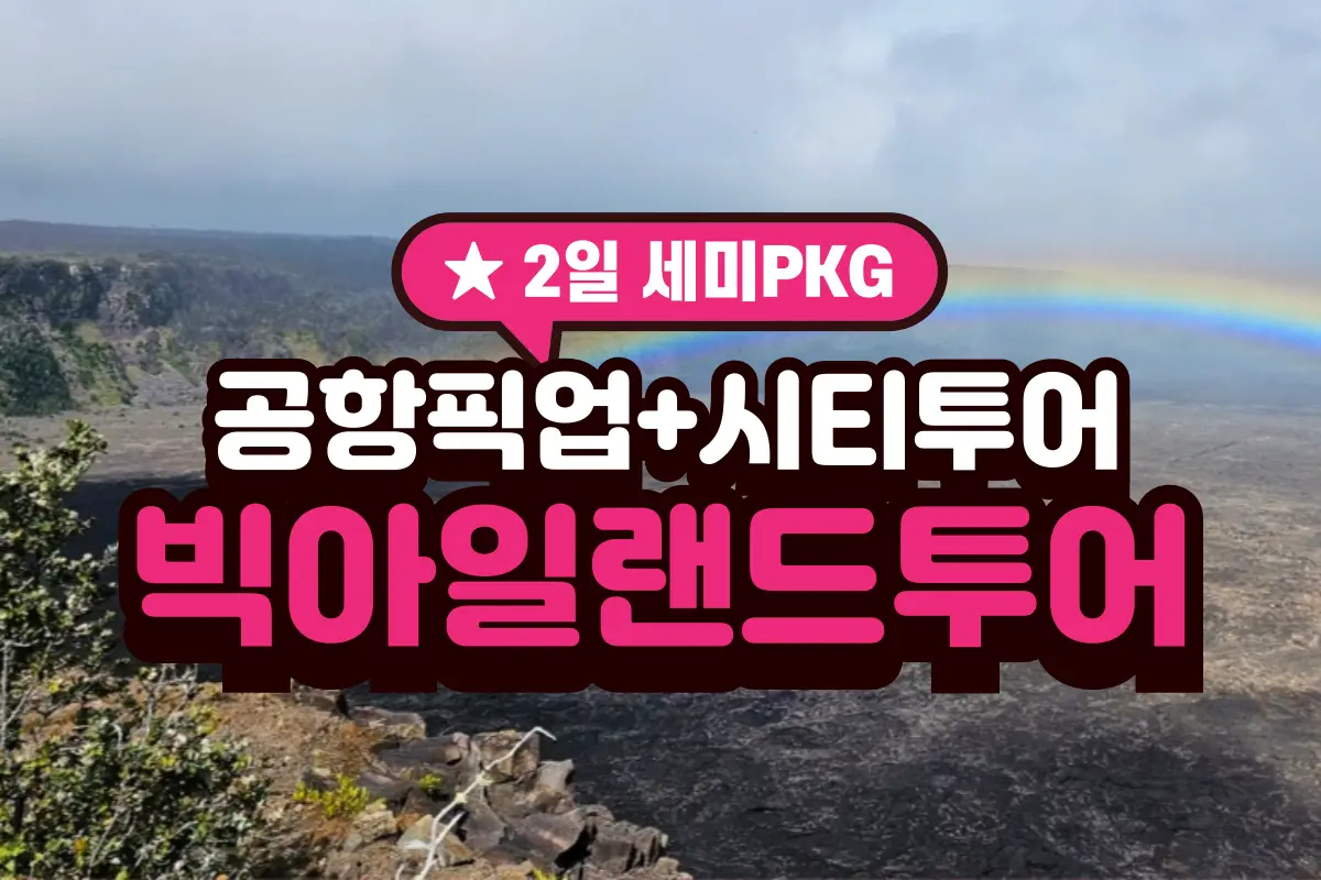 [♥️2일관광♥️] 공항픽업/시티투어(1일차) + 빅아일랜드투어(2일차)
