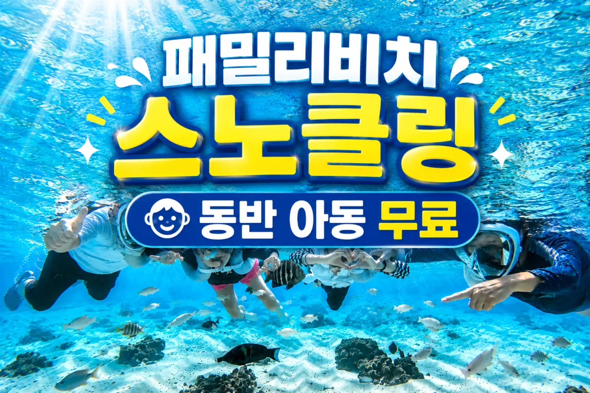 패밀리비치 스노클링 투어 (아동무료 EVENT) 대표이미지
