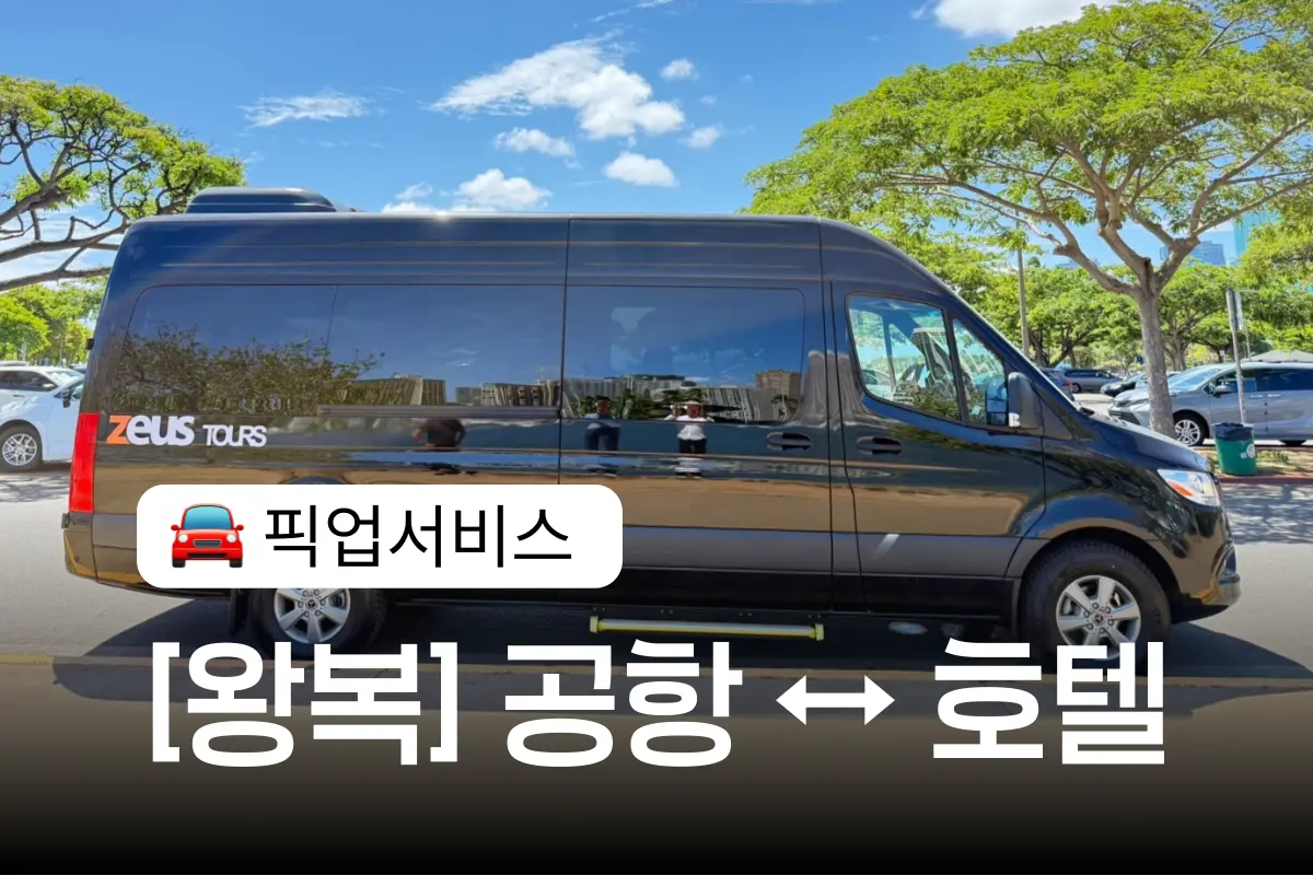 [왕복] 호놀룰루 공항 픽업/샌딩