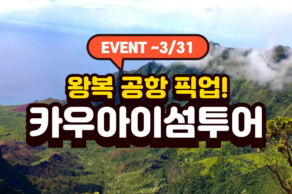 ★무료 공항 왕복 픽업+카우아이섬 데이투어 대표이미지